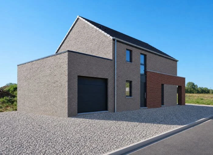 Maisons neuves à Courcelles, à la campagne